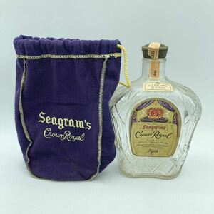 s1223506 キリン Seagrams Crown Royal シーグラム クラウンロイヤル 空瓶 古酒 ボトル 1966年 ウイスキー レトロ 中古品