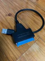 SATA-USB3.0 SSD USB convert connect cable. SSDなどの2.5インチのSSDハードディスク接続USB変換アダプタ、大きな3.5インチには未対応。_画像1