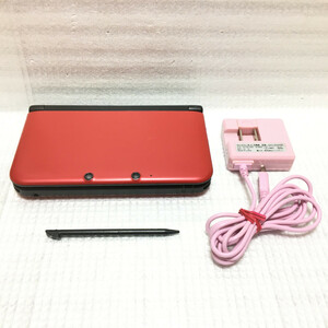 ■ 任天堂 ニンテンドー3DS LL 本体 レッド×ブラック ACアダプター タッチペン セット 美品 3DSLL XL 白液晶