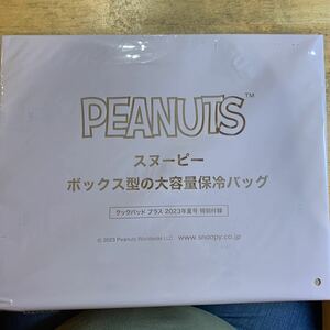 PEANUTS☆スヌーピー ボックス型の大容量保冷バッグ！クックパッドプラス2023年夏号付録