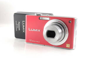 動作品 パナソニック Panasonic LUMIX DMC-FX40 ルミックス レッド 赤 コンパクトデジタルカメラ 充電器付 管GG1619