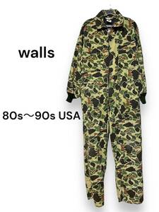 Walls 80s 90s USA ダックハンターカモ　オールインワン　古着