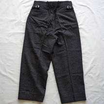 Steven Alan BRS EY IN 2PLEATED DRESS TROUSERS スラックス ワイド シルエット ドレス パンツ Sサイズ 2022年製 ダークグレー 中古品_画像2