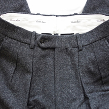 Steven Alan BRS EY IN 2PLEATED DRESS TROUSERS スラックス ワイド シルエット ドレス パンツ Sサイズ 2022年製 ダークグレー 中古品_画像3