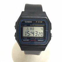 中古品 CASIO カシオ F-91W QZ クオーツ デジタル ラバーベルト 腕時計 質屋出品_画像1