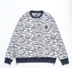 【 PETIT BATEAU プチバトー Jean Jullien ジェーン ジュリアン 】プルオーバー スウェット 3/メンズ 定価¥13,200 ワッペン クルーネック