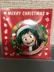 【即決・送料無料】　僕のヒーローアカデミア　緑谷出久　缶バッジ クリスマス仕様　ジャンプショップ ★☆3