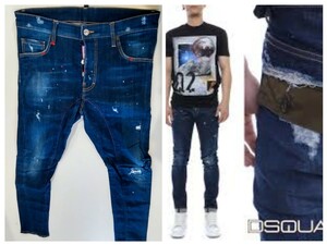 【　 DSQUARED2　ディースクエアード　】　 TIDY BIKER JEAN　　48　　 S74LB0203　　サファリ　スタッフインターナショナル国内正規品