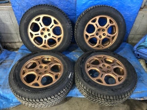 スバル純正 レガシィB4 BLITZEN 17×7JJ +55 5H-100PCD BRIDGESTONE BLIZZAK DM-V3 225/65R17 2019年製 セット T-1226-1536