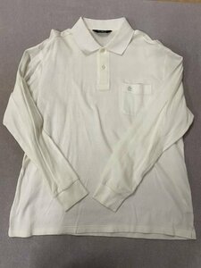 4*1763【Munsingwear/マンシングウェア】ゴルフ ポロシャツ 長袖 カラー：ホワイト サイズ：3L 札幌・美しが丘・店頭引渡可