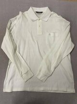 4*1763【Munsingwear/マンシングウェア】ゴルフ ポロシャツ 長袖 カラー：ホワイト サイズ：3L 札幌・美しが丘・店頭引渡可_画像1