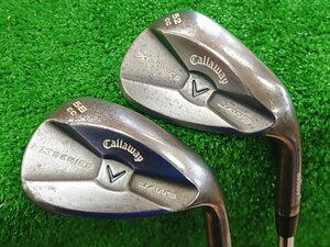 4卍尋1262 ウェッジ2本セット【Callaway/キャロウェイ】 X SERIES JAWS CCグルーブ ビンテージ（52°・58°）フレックス：R〈札幌/美しが丘