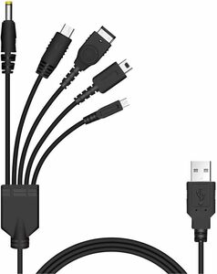 5 in 1 5 in 1 USB charge cable Nintendo New 3DS(XL/LL), 3DS(XL/LL), 2DS,