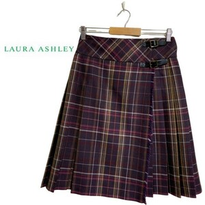 LAURA ASHLEY【ローラアシュレイ】チェック柄 巻きスカート 9号