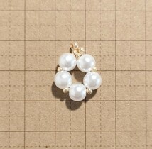 【No.2467】ピアス/イヤリング パールビーズリング ゴールド_画像2