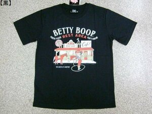 新品 ベティーブープ/Betty Boop 半袖Ｔシャツ黒LL メンズ レディース アメカジ アニメ キャラ ベティーちゃん ロゴＴ 激カワ メール便可夏