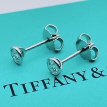 【極美品】Tiffany & Co. ピアス　バイザヤード　ダイヤ　pt950_画像5