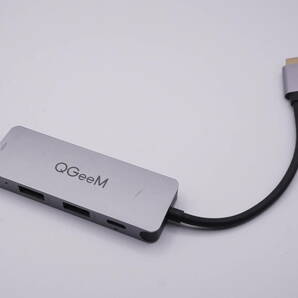 TYPE-C → HDMI 出力 ＆ USB 3port ハブ 4 in 1 アルミ ① QGeeM M4V03 ★ スマホの画面を大画面で ※出力対応機種のみの画像3