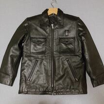 極美品 HOUSTON LEATHER ヒューストン レザージャケット トラッカージャケット キルティング 40(L) 牛革 黒 メンズ 1円_画像2