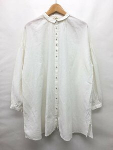 【送料込】 ETHICAL CRAFTS エシカルクラフツバイサマンサモスモス シャツ・ブラウス ホワイト 白 綿 麻 sizeF(フリー) ナチュラル/955515