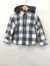 【送料込】[キッズ/子供服] EMPORIO ARMANI エンポリオアルマーニ 長袖シャツ 80cm 灰色 グレー 綿 フード取り外し可 男の子用 /n471023_画像1