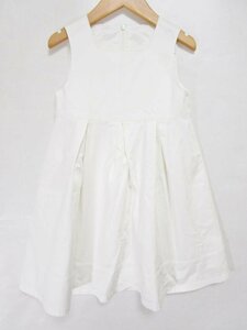 【送料込】[キッズ/子供服]　BURBERRY　バーバリー　ノースリーブワンピース　120cm　オフホワイト　綿コットン混　女の子用 /n471054