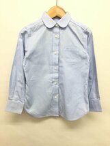 【送料込】[キッズ/子供服] familiar　ファミリア　長袖シャツ　120cm　青ブルー　綿コットン　女の子用　フォーマル　カジュアル /n471094_画像1