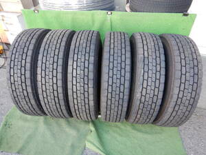 ★DUNLOP SP680ミックス★225/90R17.5 127/125L 残り溝:未使用に近い（新品のイボも残っている） 2022年製 6本 MADE IN JAPAN