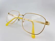 Q288 K18 眼鏡　Made in Japan 金無垢メガネフレーム　高級美品　18k ゴールド　56□16 人気サイズ　総重量30g バネ式希少_画像8