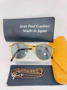 Qa319 Jean Paul Gaultier 眼鏡　56-6174　サングラス　日本製　マットゴールド　希少人気　ゴルチェ　ケースチェーン付き