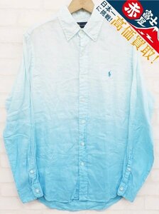 7T8422/Ralph Lauren 長袖リネングラデーションシャツ ラルフローレン