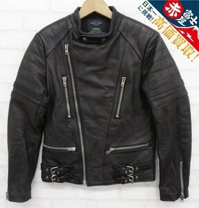 3J3129/UNUSED 16AW riders jacket US1211アンユーズド パデッドライダース レザージャケット