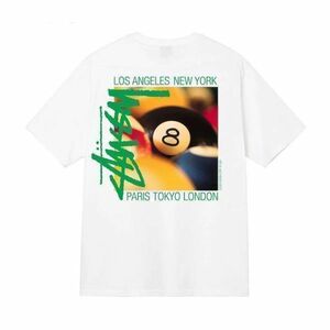 ◆ 新品 ◆ ステューシー ビリヤード 8ボール Tシャツ ホワイト XLサイズ ◆