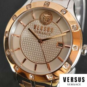 【激レア】Versus Versace/ベルサス ベルサーチ/レディース腕時計/プレゼントに/女性用/ヴェルサス ヴェルサーチ/お洒落/シルバー色/綺麗