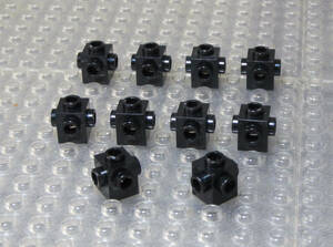 ◆レゴ∥LEGO【全側面スタッド1x1ブロック/黒 10個】#4733 [R87680]