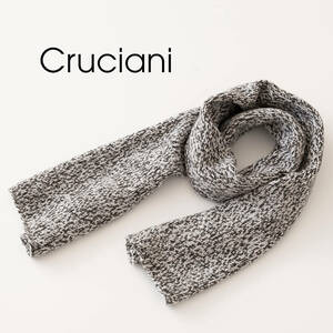 ■Cruciani/クルチアーニ まさにとろけるような肌触り 極厚カシミヤ100％ 185cm ロングマフラー12万7500円 全国送料無料■3896