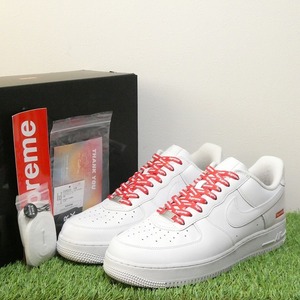 NIKE AIR FORCE 1 LOW SUPREME ナイキ エアフォース 1 ロー シュプリーム ホワイト/ホワイト CU9225-100 28.5cm