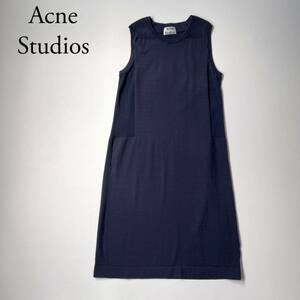 Acne Studios アクネストゥディオズ ニットワンピース ノースリーブワンピース　膝丈 トップス　ネイビー　レディース