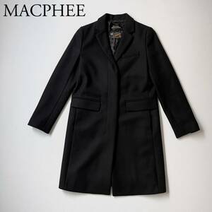 MACPHEE マカフィー トゥモローランド ロングコート チェスターコート　アウター　ブルゾン　 ブラック　カシミヤ混 レディース