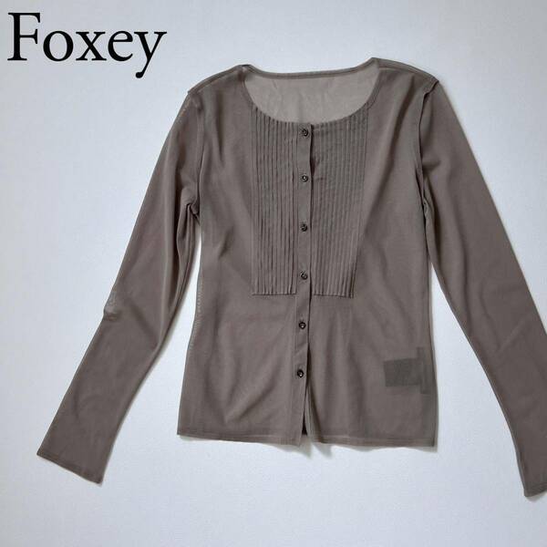 FOXEY NEW YORK フォクシーニューヨーク チュチュジャケット　カーディガン ストレッチチュール トップス　羽織　アウター レディース