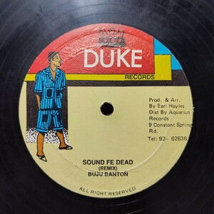 buju banton - sound fi dead 12inch reggae オリジナル盤　送料無料　匿名配送　宅急便80サイズ