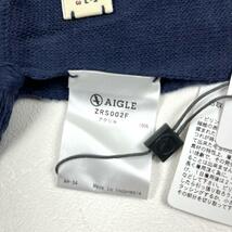 AIGLE エーグル マフラー 天竺ニット ストール　新品未使用 ネイビー_画像7