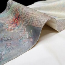 ★きもの北條★ 汕頭刺繍　スワトウ　中国刺繍　宝相華　華文　華紋　六通　正絹　袋帯　T626-19_画像10