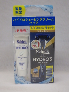 未使用　シック　ハイドロ5　プレミアム　本体＋替刃5個　ハイドロシェービングクリームパック