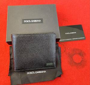 [DOLCE&GABBANA Dolce & Gabbana ] folding in half . inserting men's purse black group leather BP0437