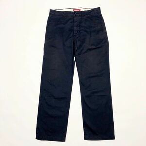 SUPREME/WORK CHINO PANTS/Navy/Button Fly/Cotton Twill/32/シュプリーム/ワークチノパンツ/ネイビー/ストレート/ボタンフライ