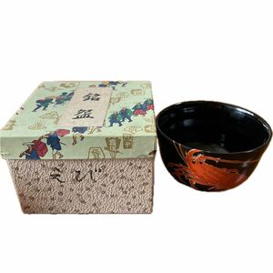 茶碗　『京焼』『宮地英香造』『金彩海老文』　抹茶碗　紙箱　茶道具