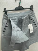 KT1227 Calvin Klein golf/カルバンクライン ゴルフ キュロットスカート ショートパンツ グレー レディース 9号Mサイズ相当 未使用タグ付き_画像7