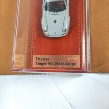 1円〜 Make Up Titan64 Singer 911(964) Coupe ライトグレー TM001E 世界限定700台 メイクアップ 1/64 タイタン Porsche ポルシェ シンガー_画像6