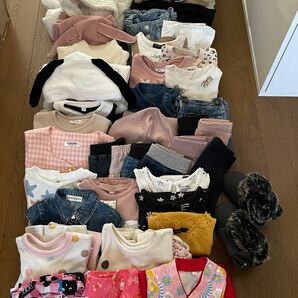 女児服おまとめ売り　服37点、ブーツ1点セット　